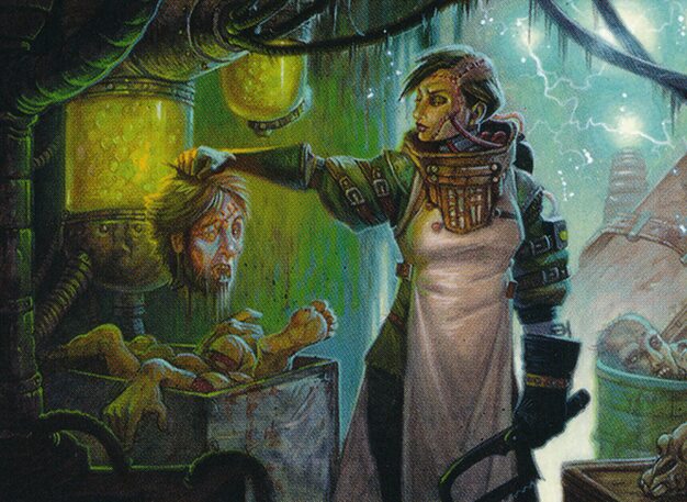 Stitcher's Supplier art (Scryfall Core Set 2019)