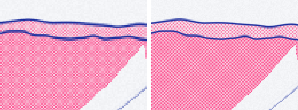Device capture, 384 versus 512 horizon crop