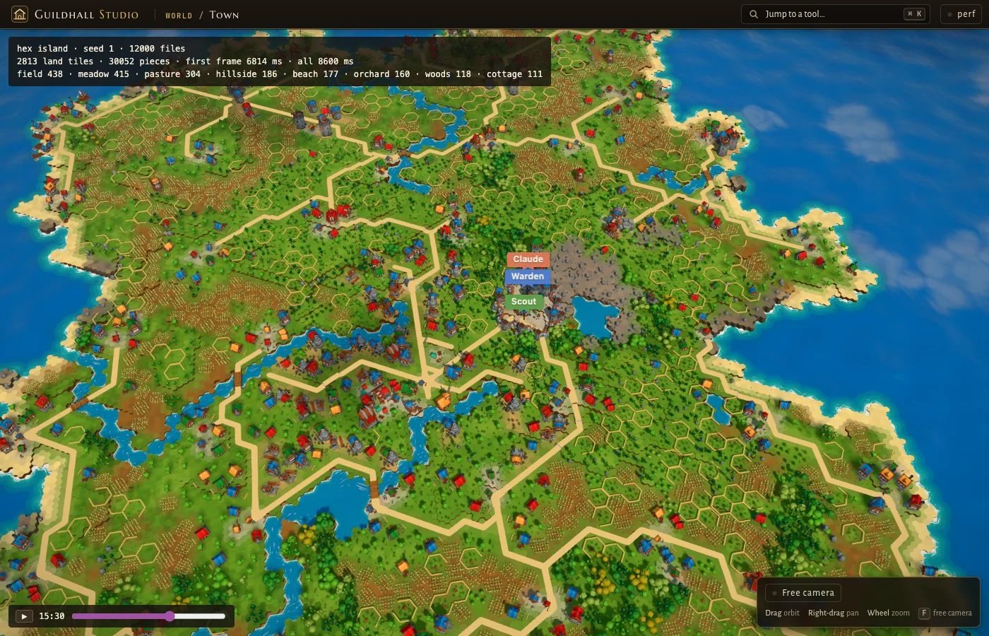 Guildhall 12k-file island, heavy end