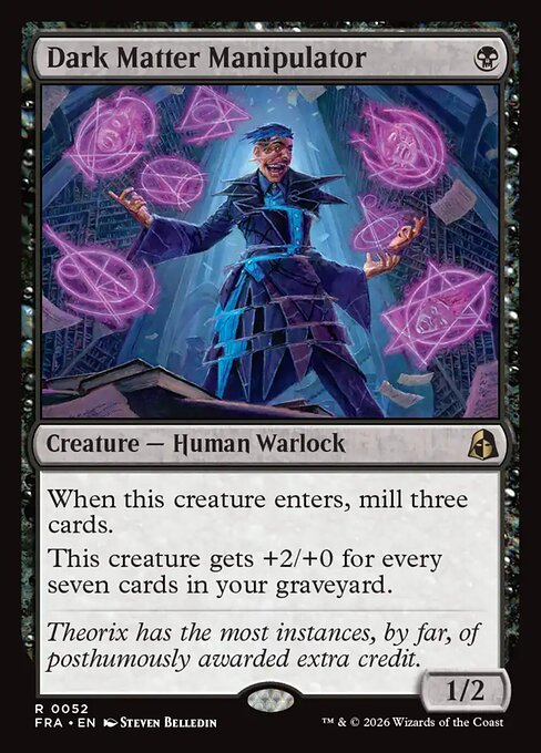 Dark Matter Manipulator card face (Scryfall Reality Fracture #52)
