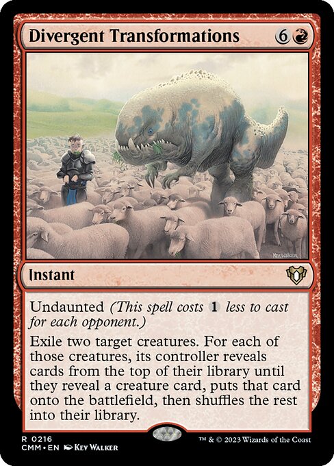 Divergent Transformations card face (Scryfall Commander Masters #216)